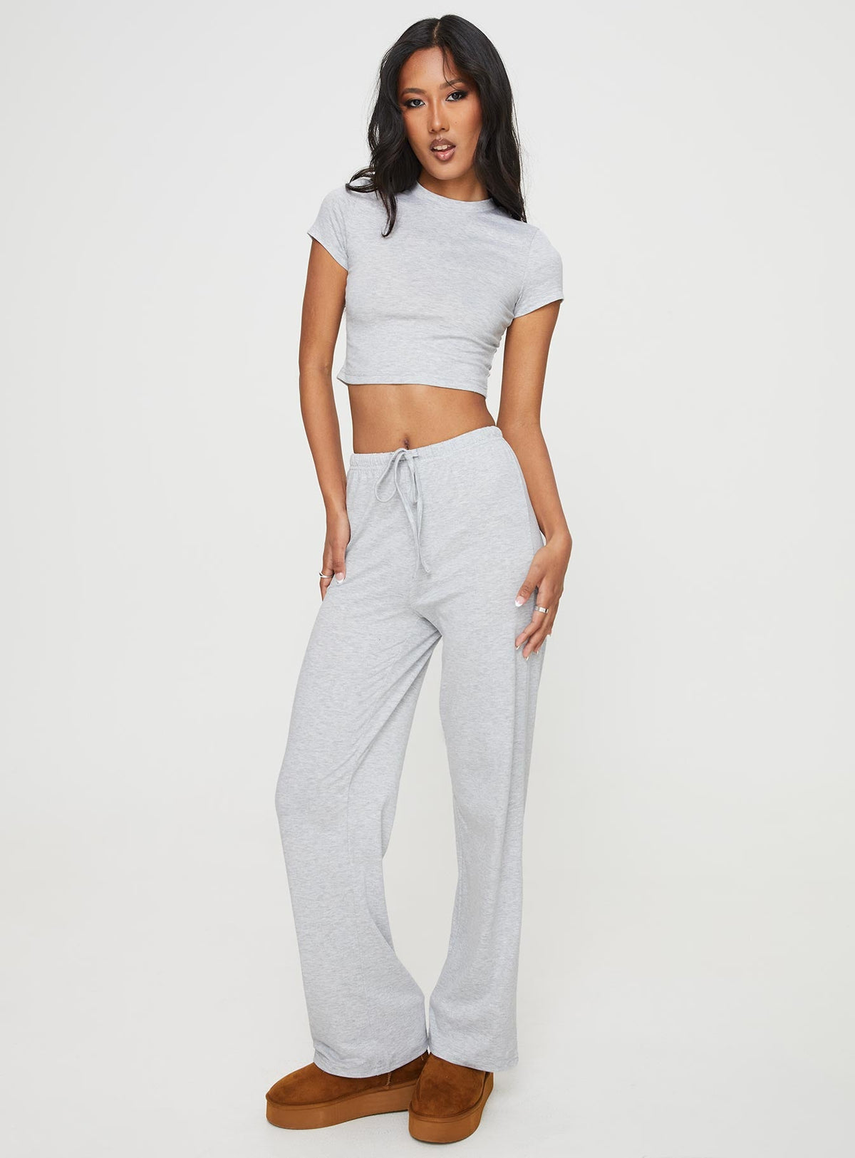 Light & Comfortable Heather Casual Set
