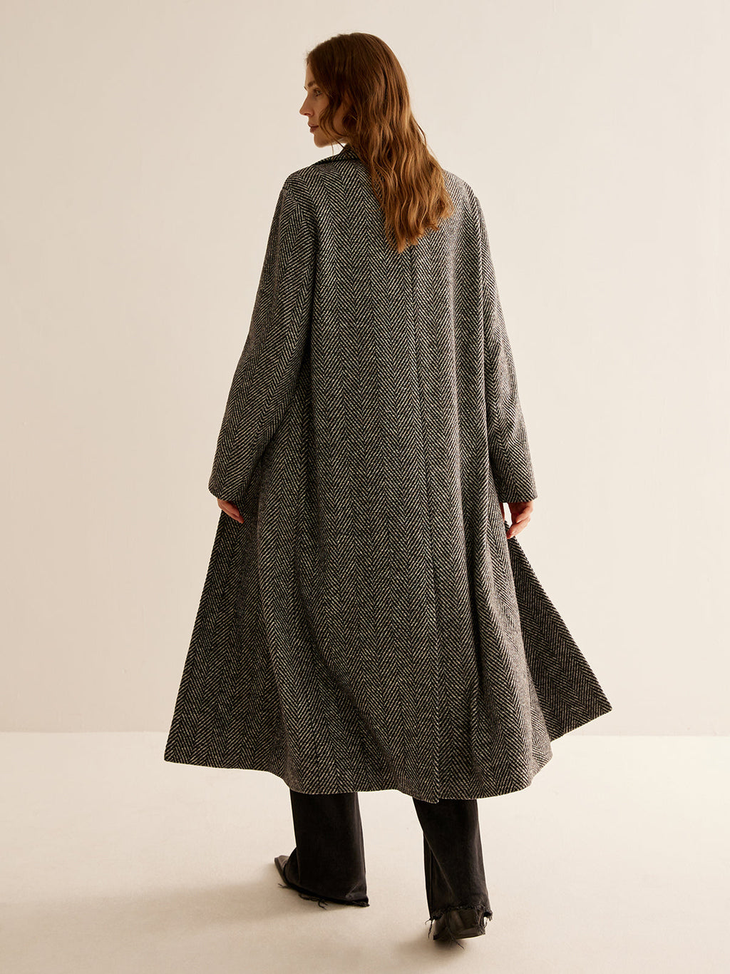 Daisy Elegance Long Woolen Coat