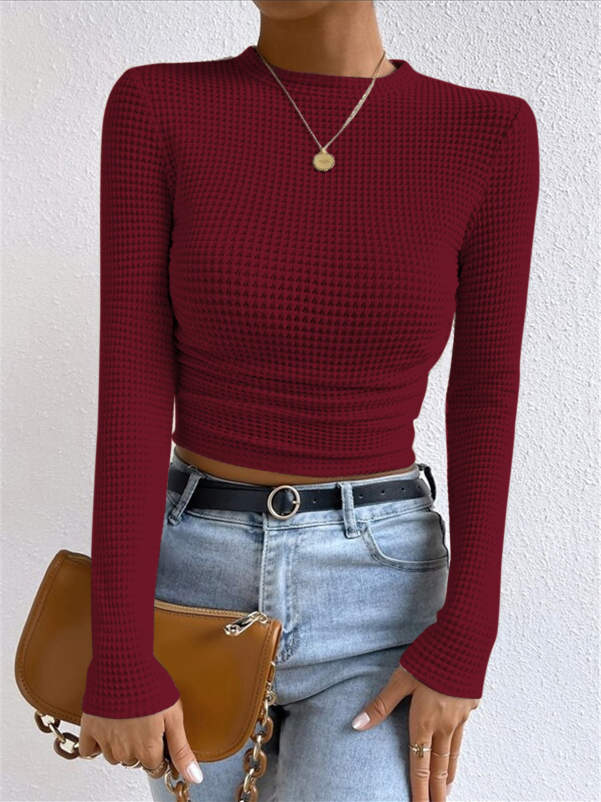 Kelly Stylish Waffle Sweater
