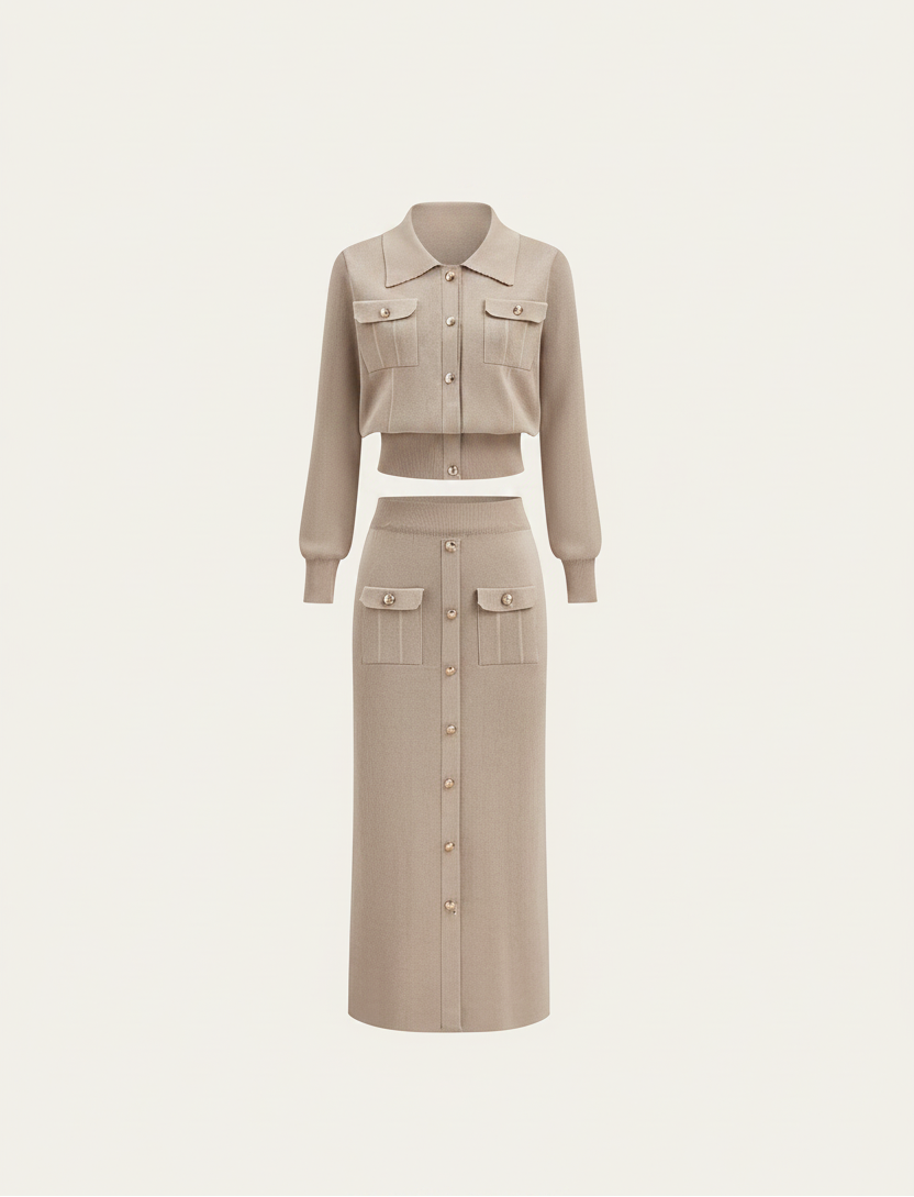 Sophie Cardigan & Midi Skirt Set