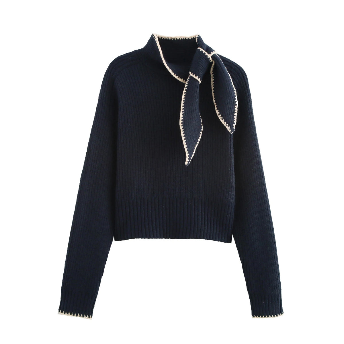 Brussels Ribbed Knit Long Sleeve Sweater
