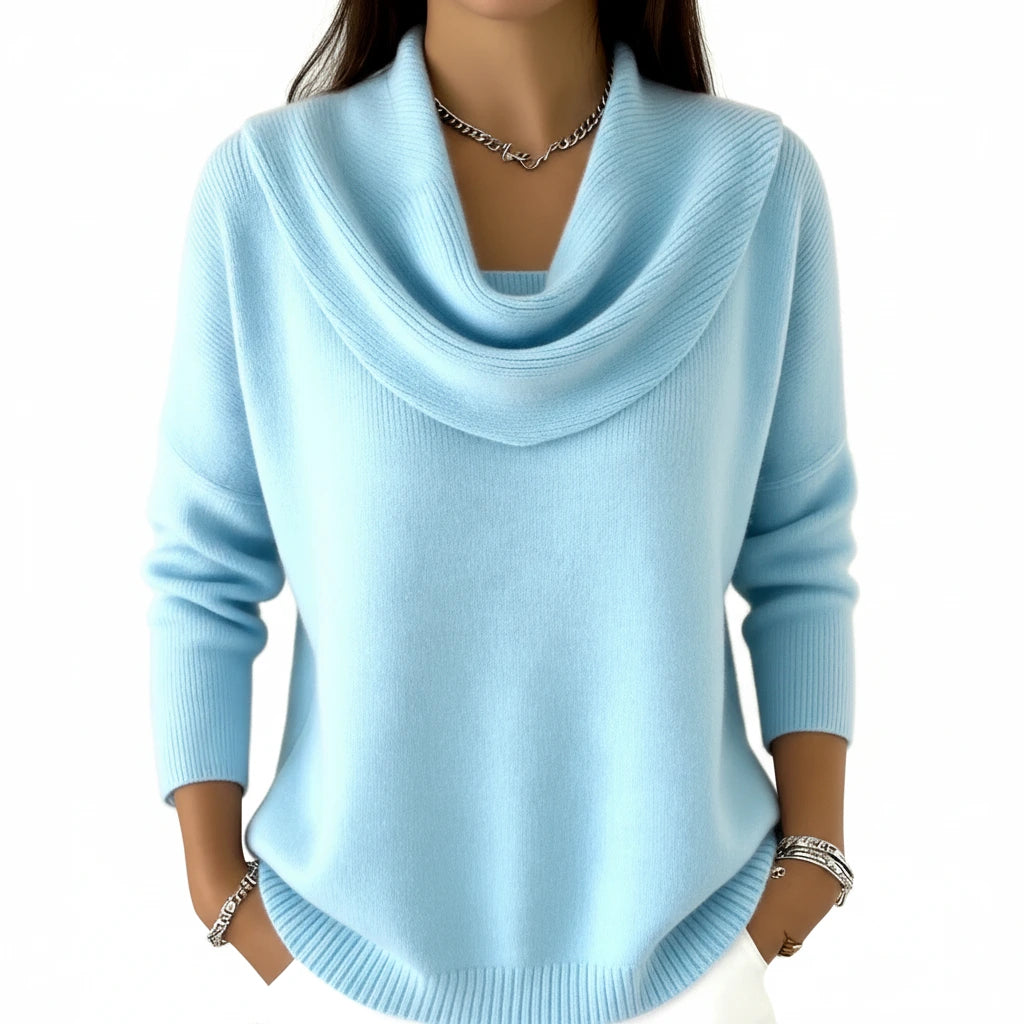 Amalie Knitted Elegant O-Collar Pullover Sweater