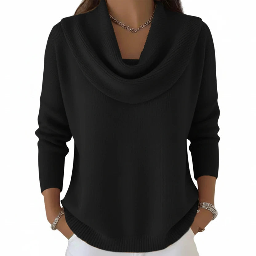 Amalie Knitted Elegant O-Collar Pullover Sweater
