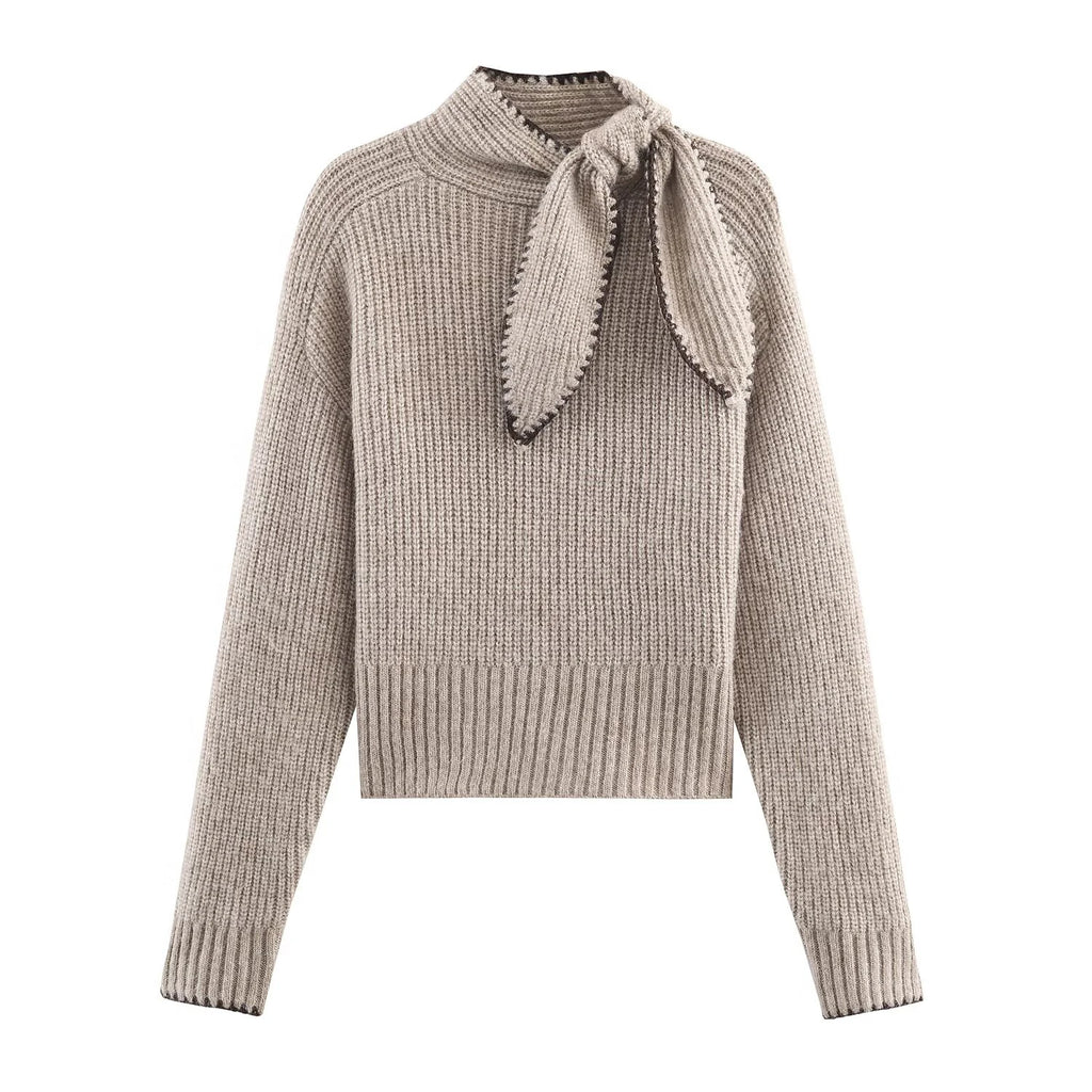 Brussels Ribbed Knit Long Sleeve Sweater