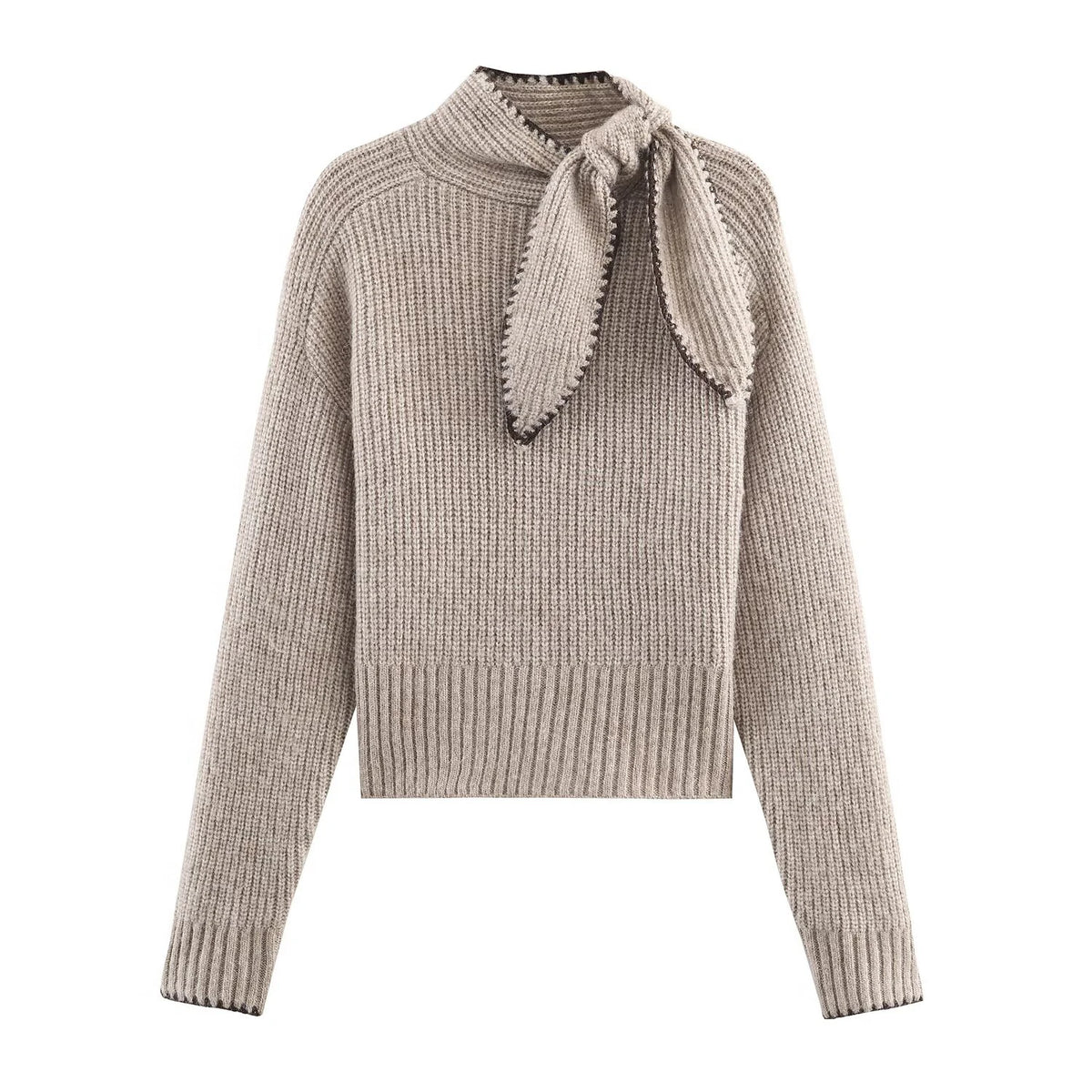 Brussels Ribbed Knit Long Sleeve Sweater