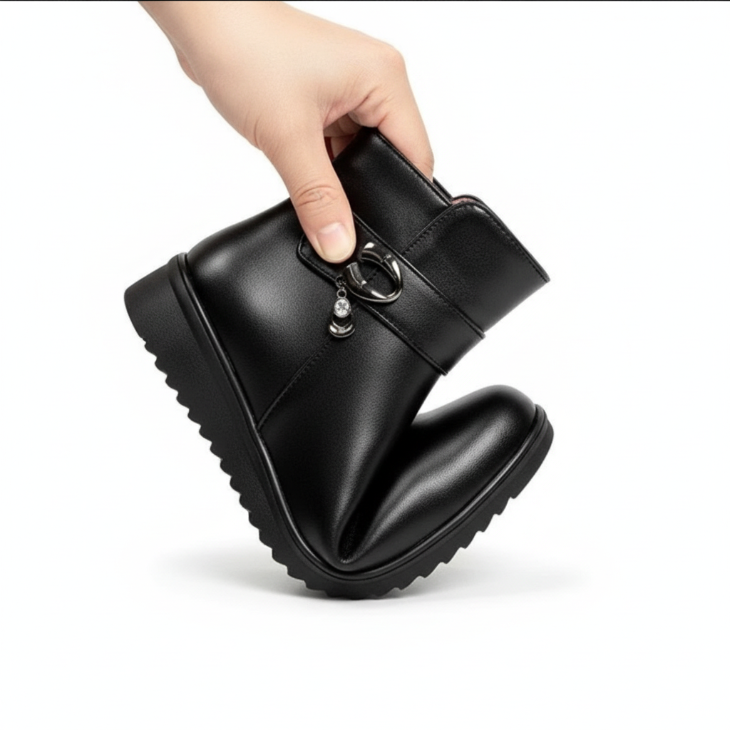 Boot folded to demonstrate flexibility