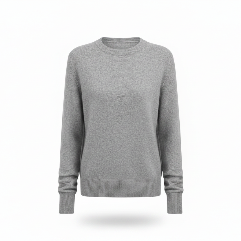 Ghost mannequin sweater, gray
