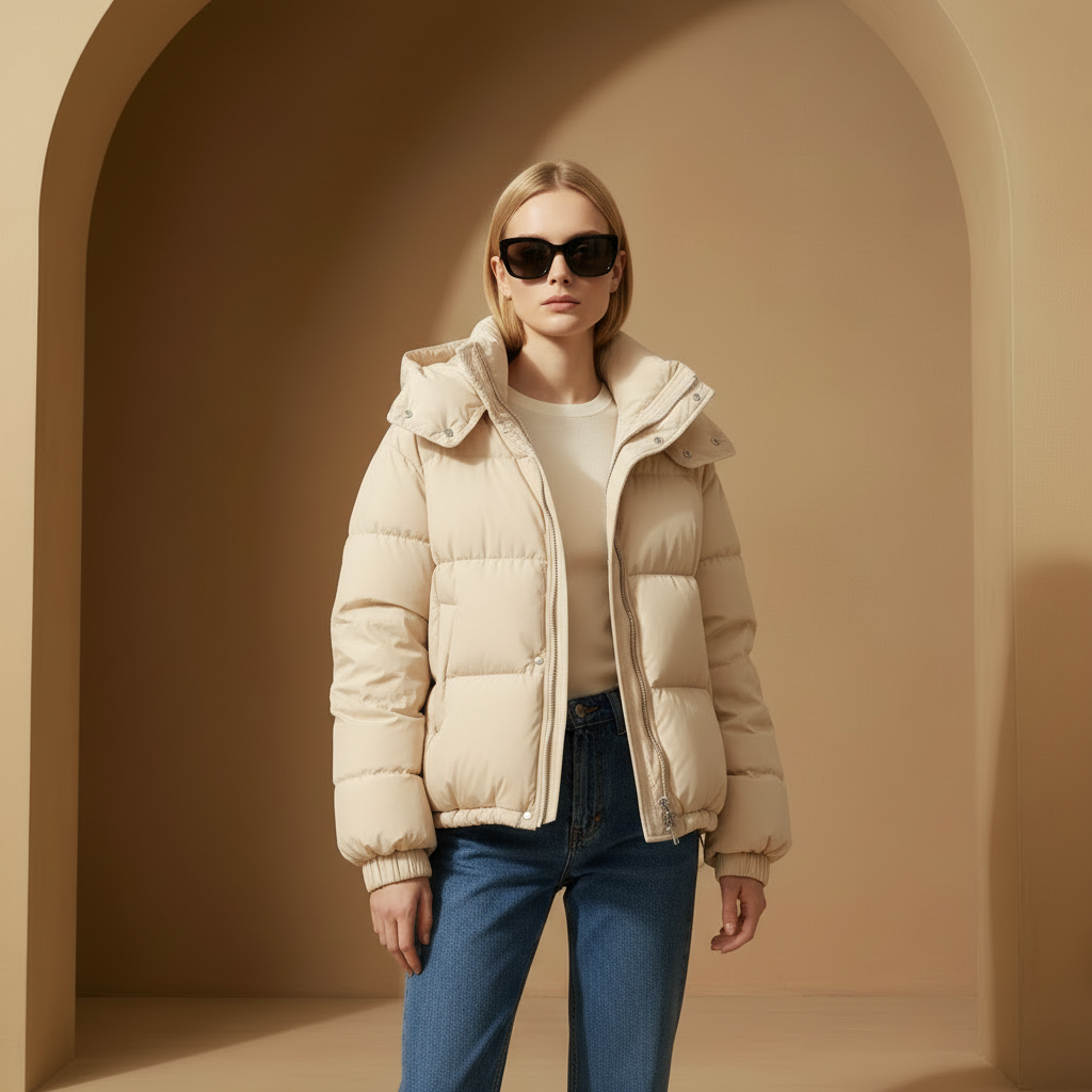 Ivory jacket model editorial