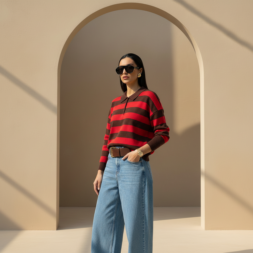 Red and brown stripe colorway