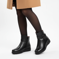 Winter boots standing editorial