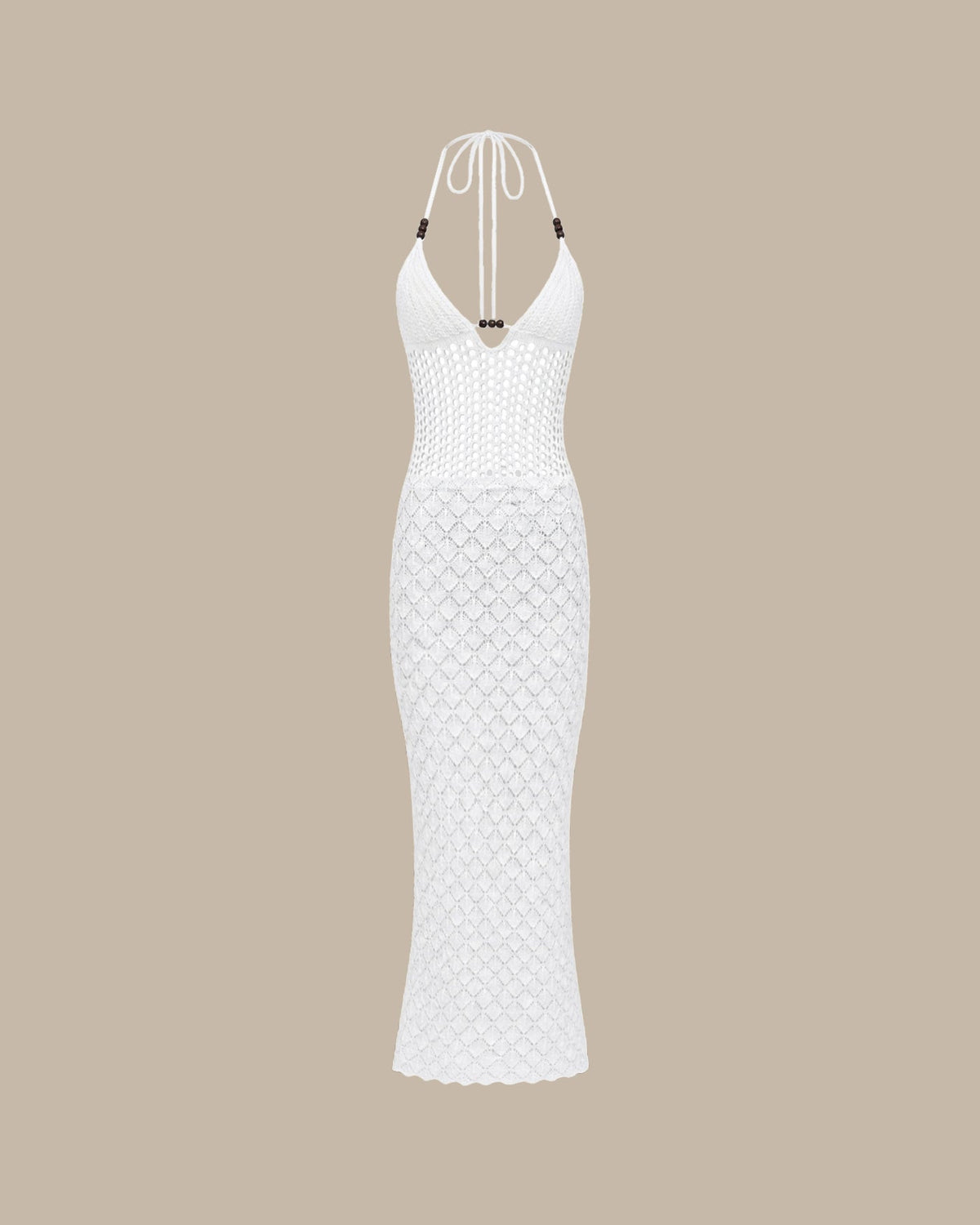 Casual Breathable Halter Knit Cover-up